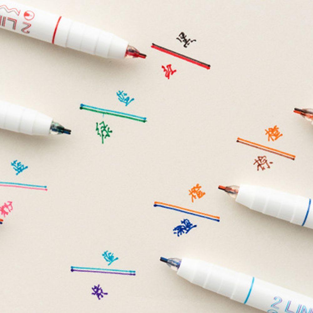 Маркер для скрапбукинга Двухцветные линейные ручки для рисования Линейные художественные маркеры Двойная цветная ручка