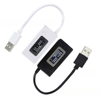 Белый хвост ЖК-дисплей с подсветкой ЖК-цифровой дисплей USB амперметр вольтметр измеритель емкости заряда детектор