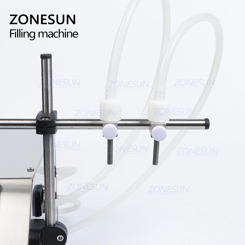 ZONESUN ZS-DPYT2P Double Head Semi Automatic Diaphragm Pump Liquid Filling Machine