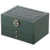 Luxurious Large-Capacity Jewelry Storage Box for Necklaces, Earrings, Bracelets, and Rings In Exquisite Gold Design.