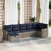 VidaXL Garden Lounge Set with Cushions 7 Pcs Grey Braided Resin 3325932