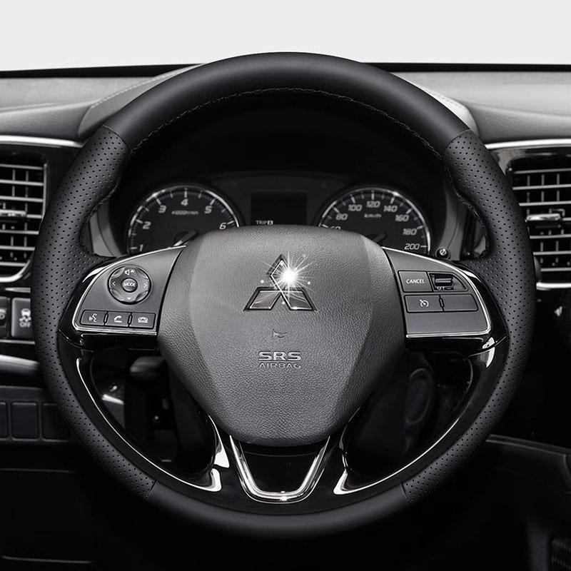 Ручная прошивка Углеродное волокно Кожа Рулевое колесо автомобиля Для Mitsubishi Outlander 2016 - ASX18 Eclipse Cross 2018