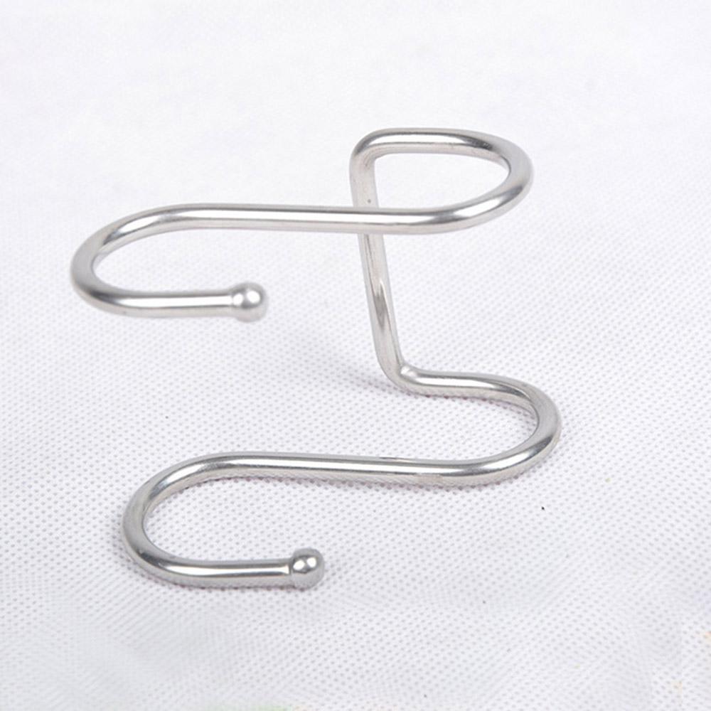 Hanger Wall Double S Shape Stainless Steel Door Accessories Rack Storage Hook Hanger Organizer