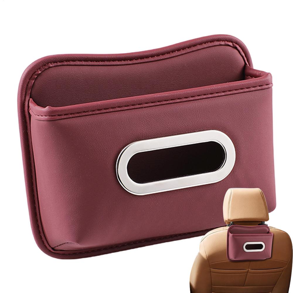 Автомобильная коробка для салфеток Кожаная Клейкая Автомобильные аксессуары Держатель для салфеток в машину Для спинки сиденья Подлокотника Консоли Козырька SUV Грузовик Дом