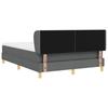 Box Spring Bed with Headboard Dark Gray 140 x 200 cm Fabric