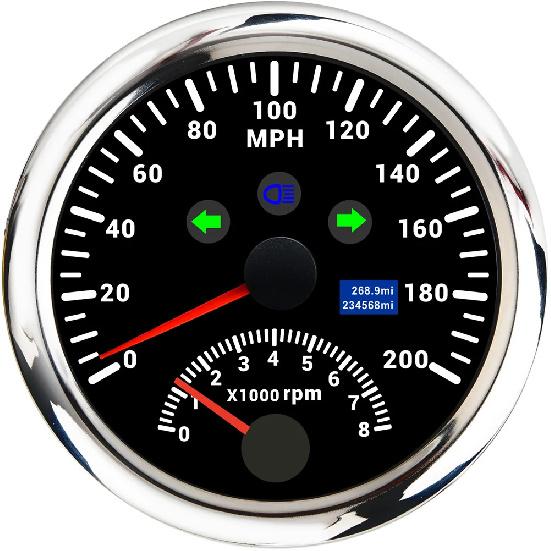 85mm GPS Speedometer With Tachometer 200KM/H 120KM/H Universal Car Truck Boat Speed Meter 85MM Holder Sensor For Car Boat 9-32V