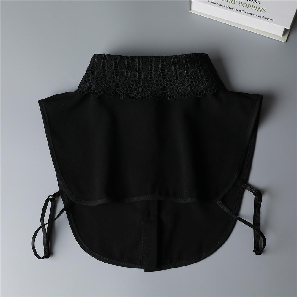 Новая осенне-зимняя блуза-дики из шифона с крючком и кружевом, с отложным воротником