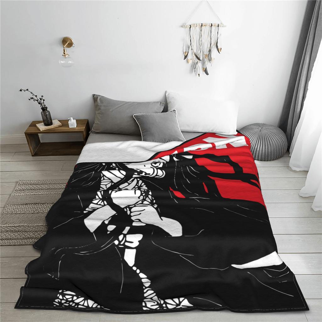 Nezuko Demon Slayer Blankets Fleece All Season  Portable Lightweight Thin Throw Blanket for Bedding Couch Bedspread