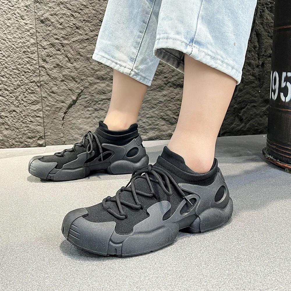 Мода 2024 года, осень, женская вулканизированная обувь, плоская, сетка, противоскользящая, для женщин, легкие повседневные женские кроссовки на платформе со шнуровкой