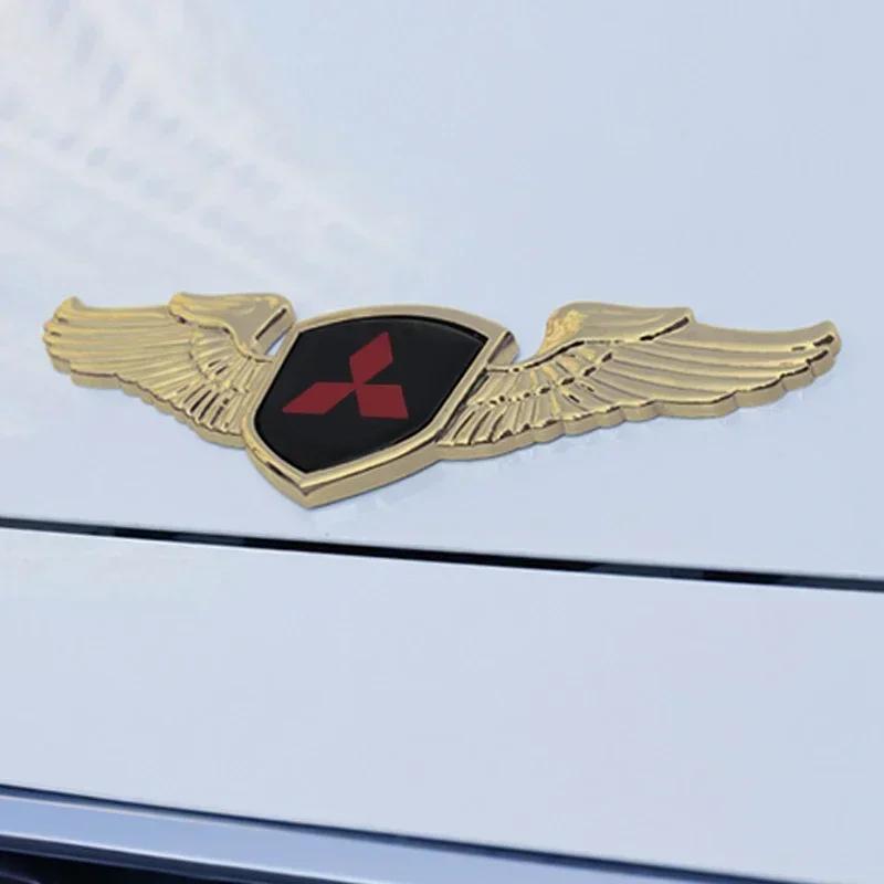 knpc3 For Mitsubishi L200 Pajero RALLIART ASX Lancer Outlander Mirage Eclipse Car Metal Chromed Emblem Front Hood Badge Decoration