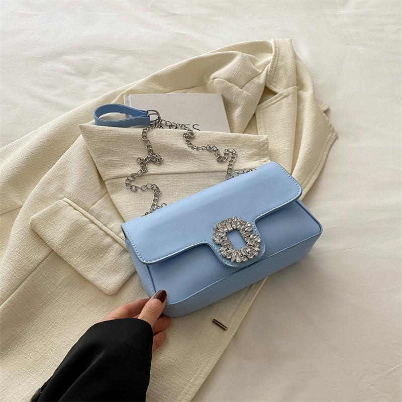 Модная сумка-мессенджер, красивая однотонная маленькая квадратная сумка, в этом году популярная сумка 2024 года, новая простая повседневная сумка через плечо