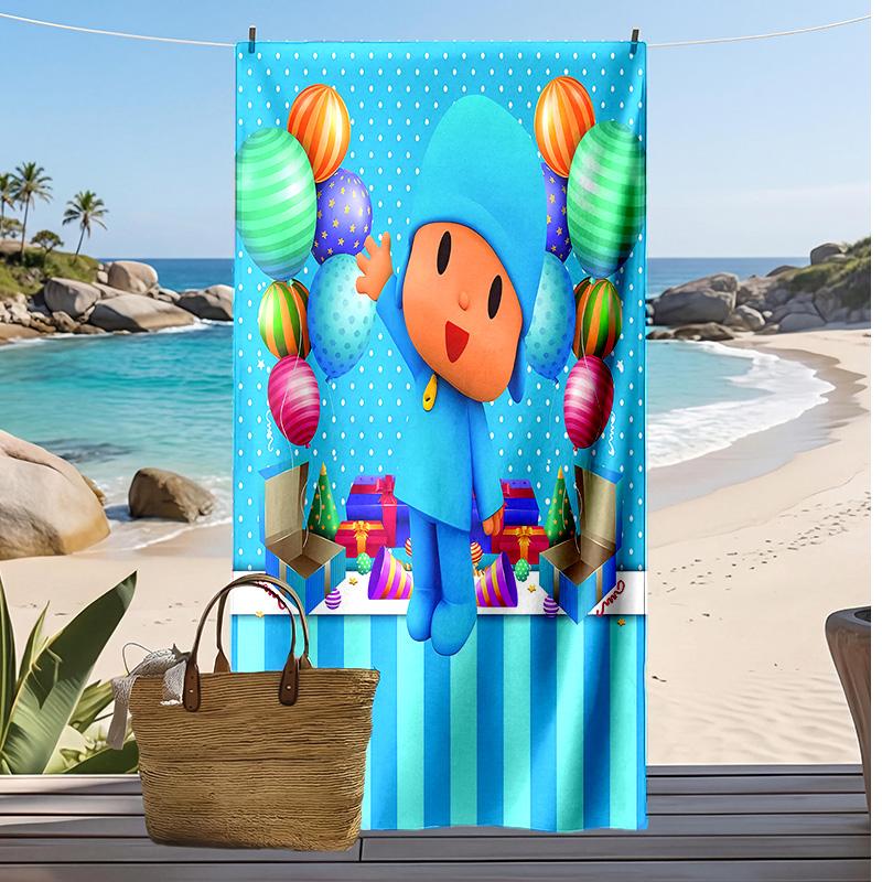 pocoyo Printed Quick Dry Beach Towel Super Absorbent Soft Lightweight Bath Towel for Pool Summer Travel