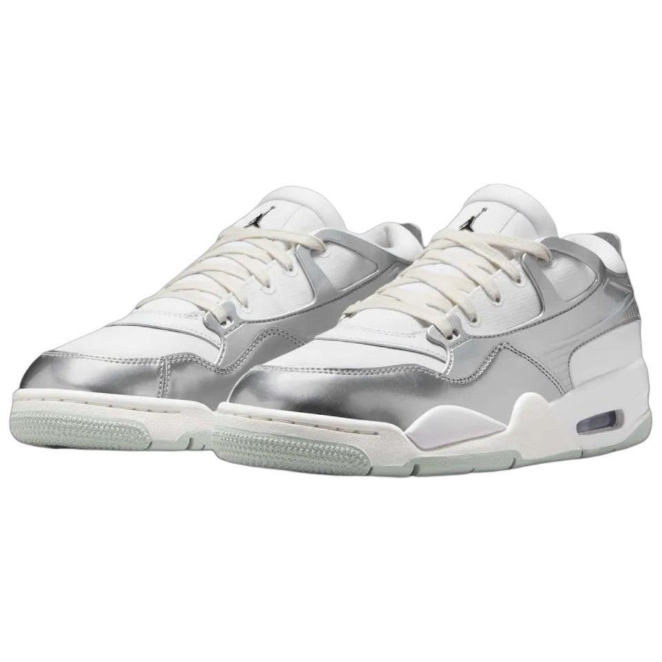 Кроссовки женские Air Jordan 4 RM Chrome серебристо-белые Summit-White HV5972-101