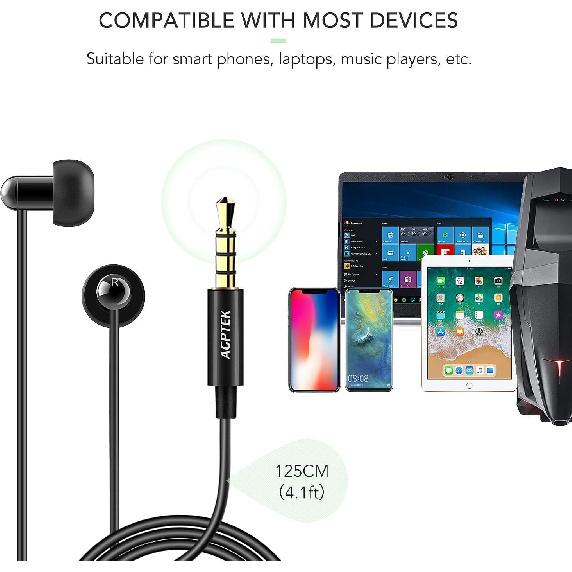 AGPTEK Sleep Earbuds, in-Ear Earphones for Sleeping with 3 Sizes Ultra-Light Soft Silicone, Noise Isolating Headphone Perfect for Sleeping, Insomnia,