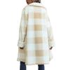 Womens Plaid Wool Blend Long Coat Single Breasted Notched Lapel Oversized Casual Winter Outerwear