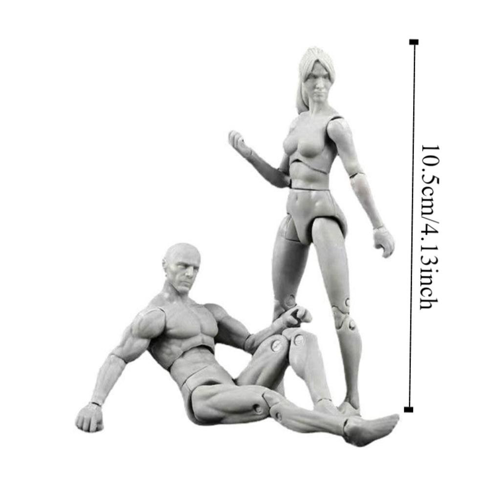 Joints Movable Male Femalew Body Dolls Action Figure 1/18 Scale Model Doll Computer Ornament