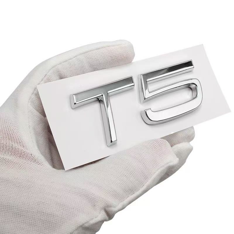3D Chrome ABS T0/T3/T4/T5/T6/T7/T8/V8 AWD Lettering Emblem Trunk Badge For XC40 XC60 XC70 XC90
