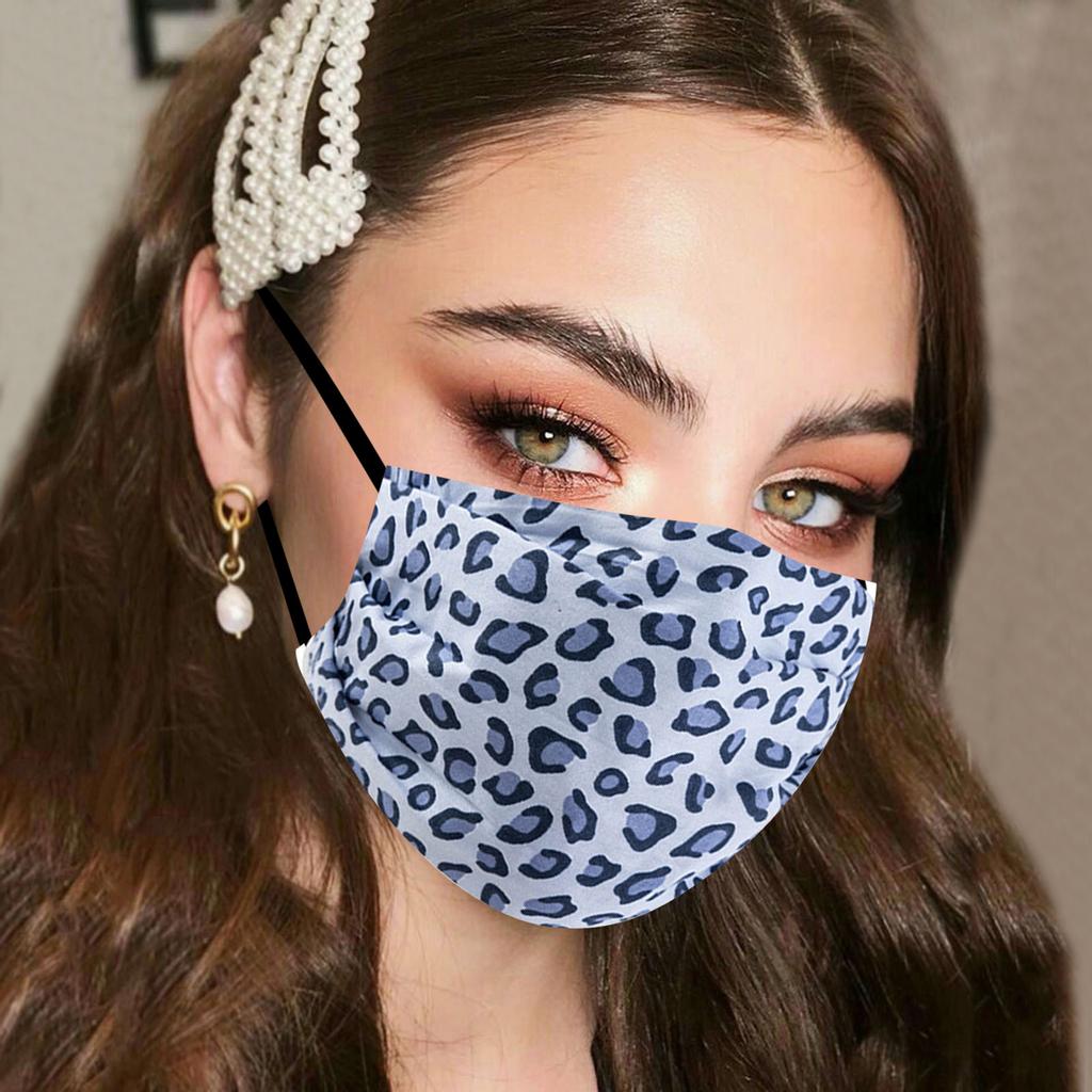 Взрослые женщины леопардовый принт моющаяся безопасная дымчатая маска для лица