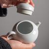 Retro Grey Mud Glazed Gourd Ceramic Teapot Small Pot Household Chinese Tea Maker Kettle with Filter Puer Teaset Ornaments Gifts