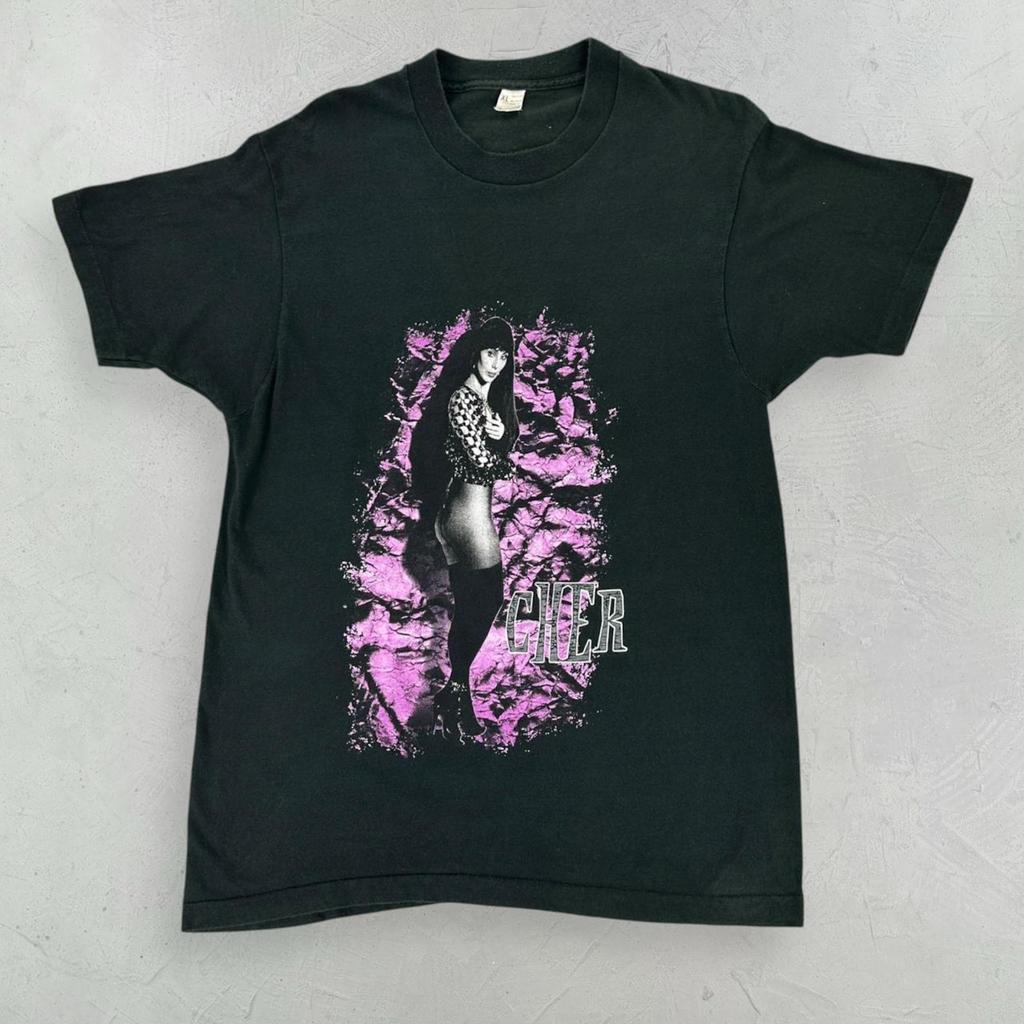 Cher Love Hurts Black 90s Graphic Band T-shirt - Large