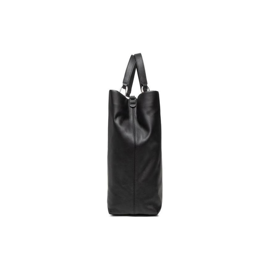 Emporio Armani Brand Logo Detachable Adjustable Shoulder Strap Leather Crossbody Handbag Women handbag Black Y3D165-Y478E-80001