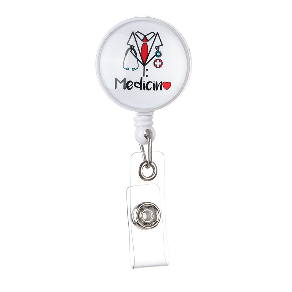 Gifts Work Name Tag Cute Nurses Swivel Clip Retractable Badge Reel Holder for Nurse ID Name