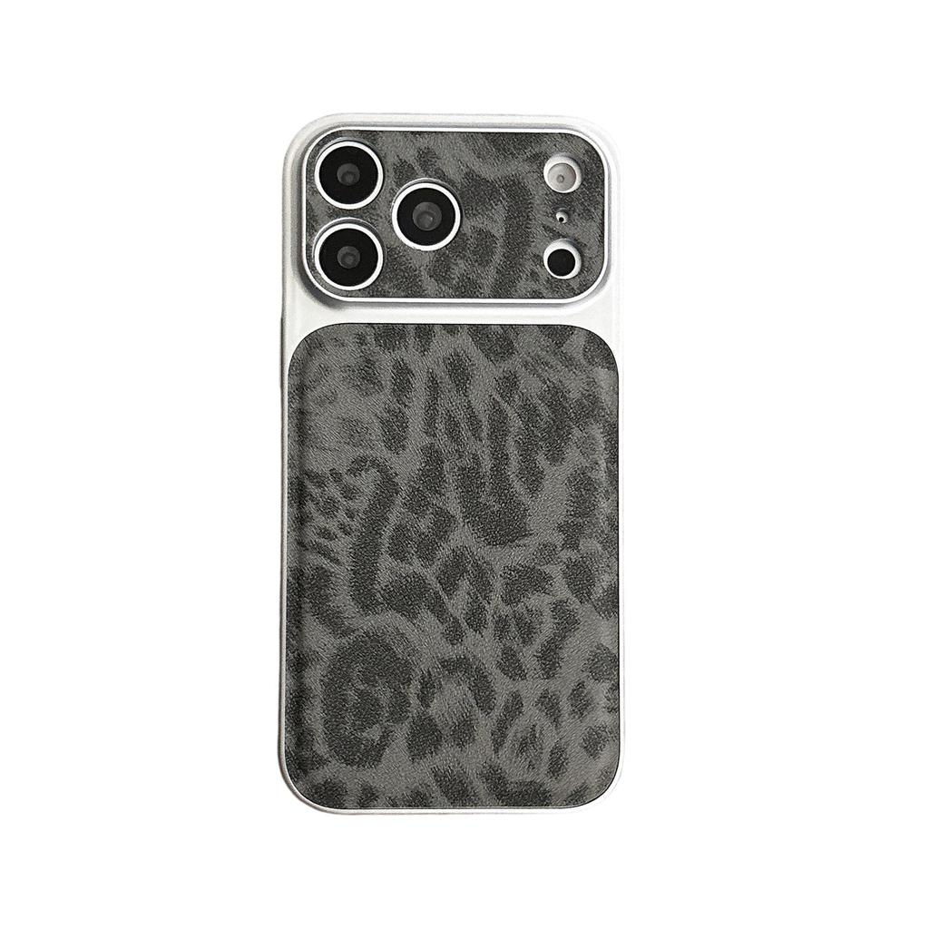 Защитный чехол для iPhone 16 Pro Max с леопардовым принтом, ударопрочный, с 17 наклейками