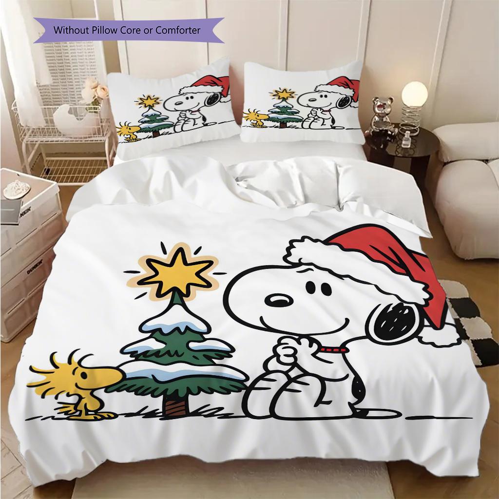 1PC Snoopy pattern Bedding Quilt Set Quilt Cover Pillowcase Home Decoration Birthday Gift (1 * duvet cover + 2 * pillowcase, without core)