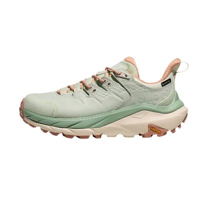 Hoka One One Kaha 2 Low Gtx Спортивные Водонепроницаемые Балансирующие Низкие Беговые Кроссовки Унисекс Беговые Кроссовки Зеленый Оранжевый 1130530-GLCS