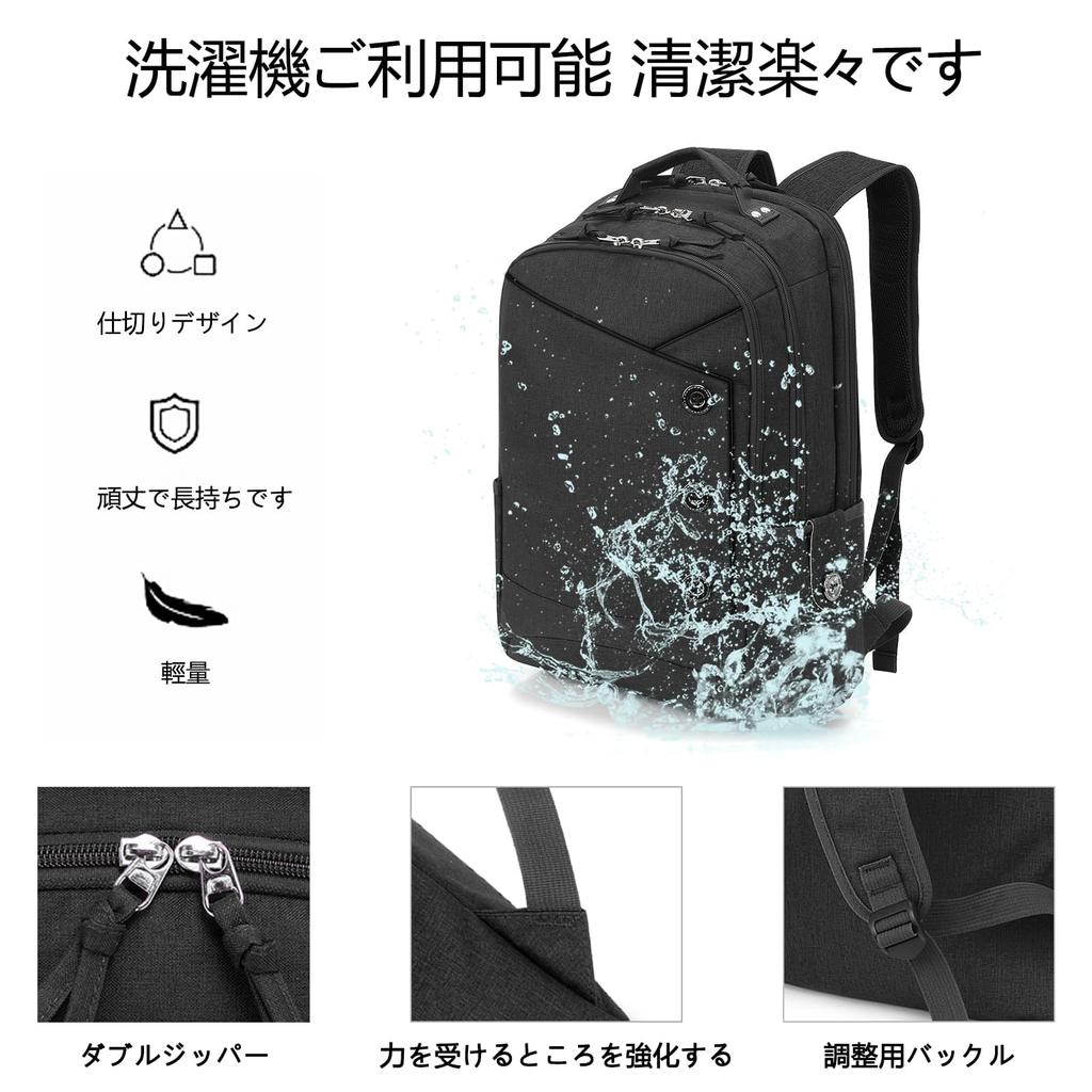 Large Business Travel Inch PC Town Black [KINGSLONG] Men's Backpack, Capacity, Waterproof, Multi-layer Storage, Backpack, Women's Rucksack,