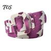 Trendy Animal Pattern Belt Women Cow Belt, Imitation Horse Hair Leather Waist Soft Texture Fabric Covered Buckle Band for Jeans Dresses Casual