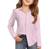 Girls' Button-Down Shirt - Long Sleeve Dress Blouse