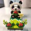 93017 Animal World Panda Watermelon Pet Mobile Phone Stand DIY Mini Diamond Blocks Bricks Building Toy for Children No Box