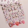 3D рельефные розовые наклейки для ногтей Hello Kitty - Милые аксессуары для DIY нейл-арта
