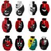 Men's Retro Hooded Sweatshirt, Cartoon Devil Print Long Sleeved Sweater, Outdoor Large Street Clothing, Fashionable Top