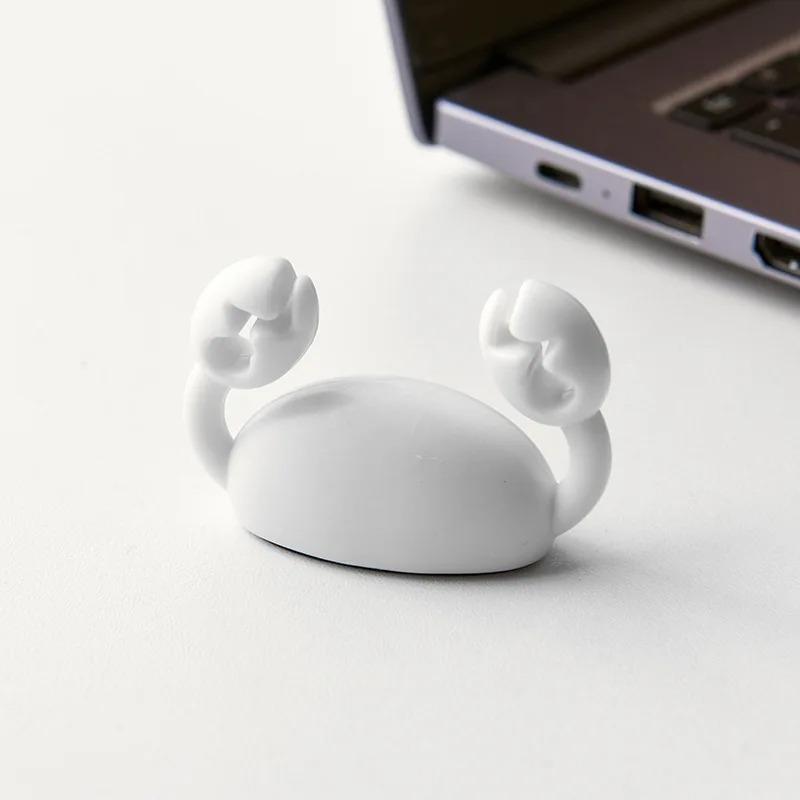 Милый краб-органайзер для кабеля, подставка для кабеля передачи данных, органайзеры для кабеля зарядки мобильного телефона, самоклеящийся держатель для проводов