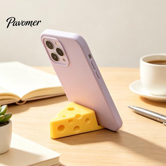Маленький аксессуар для телефона 3D-печатный держатель для сыра, милый мини-держатель с портативной подставкой, кольцо-брелок, легкий настольный держатель для планшета, держатель для комнаты в общежитии