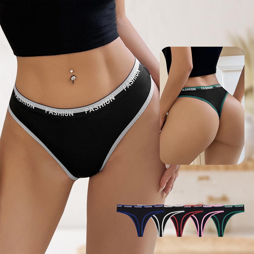 Women's Sports And Fitness Breathable Letter Seamless Low Waist Underwear