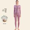 Women's 10A Antibacterial Wool Silk Thick Thermal Underwear Set