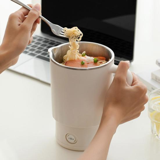 800ml Collapsible Travel Electric Kettle BPA-Free Auto Shut-off Foldable Design Portable 600W Water Boiler Small Kettle