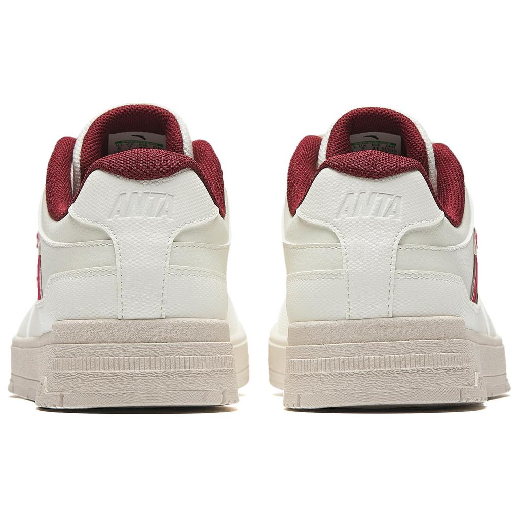 Anta Уличный стиль Спортивный Повседневный Мода Увеличивающие рост Легкие Нескользящие Низкие кеды Мужские кроссовки Белый Красный 912518007-1