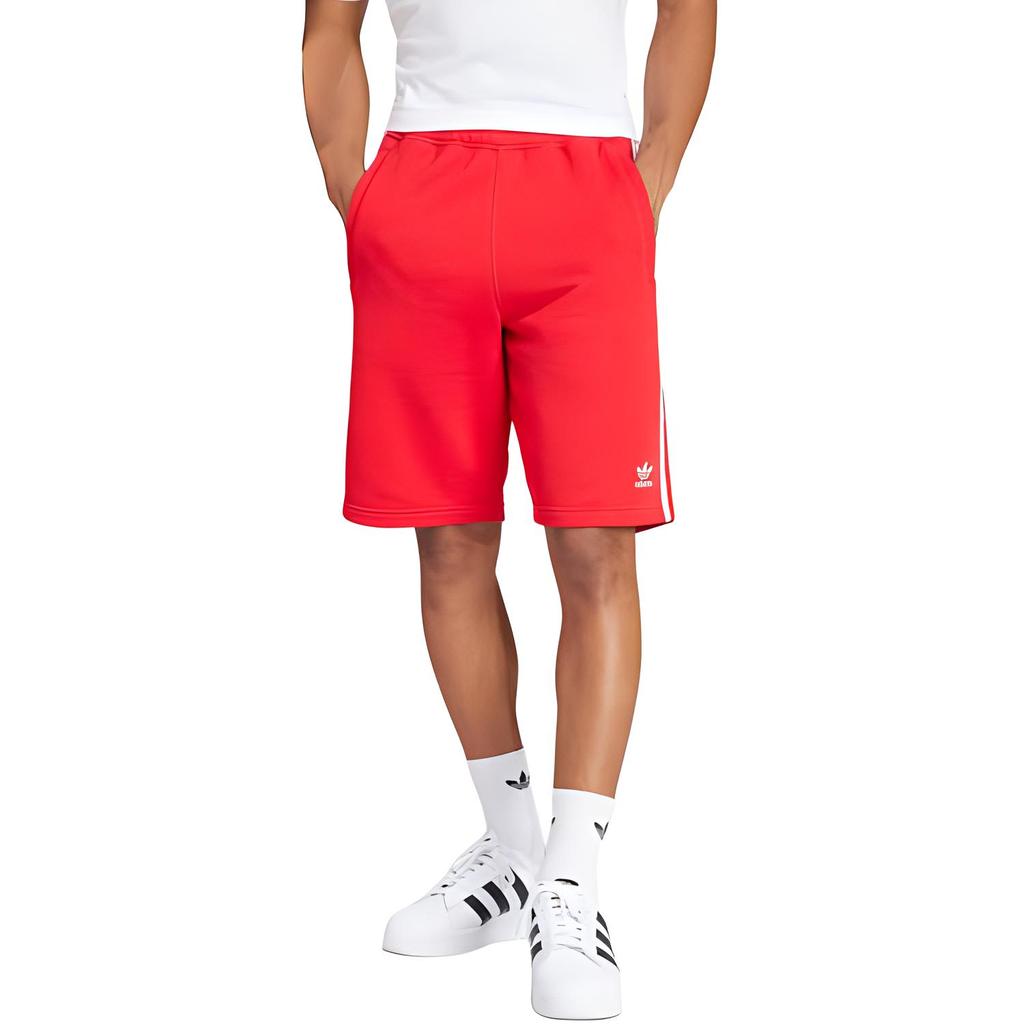 adidas Originals Adicolor 3 Stripes Logo Print Шорты свободного кроя Мужские шорты красные IM9425