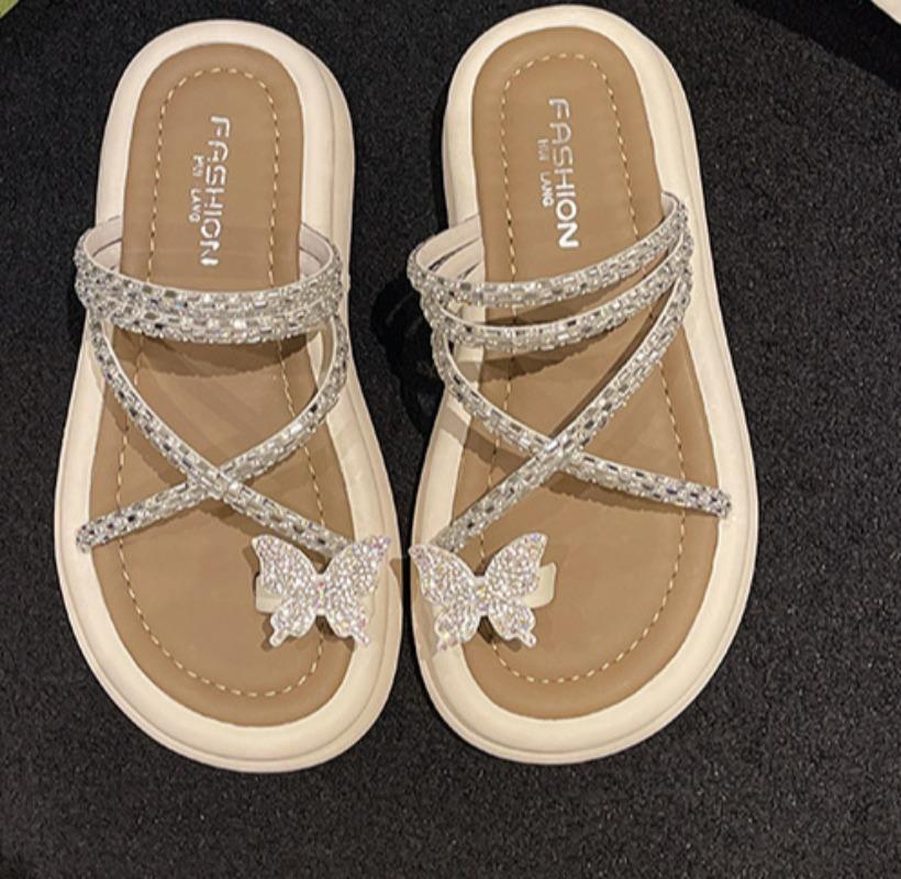 Винтажные тапочки на платформе, женская летняя одежда, новые римские пляжные сандалии со шнуровкой и ярким ромбовидным носком