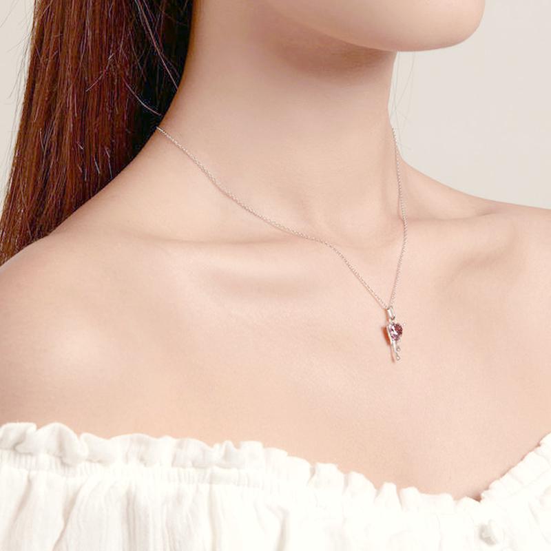 Barbie necklace [Original Design] Pink Heart Shape, Temperament and High-Quality Original First Release, Ins Style Love Confession ZJYXL-YS-113