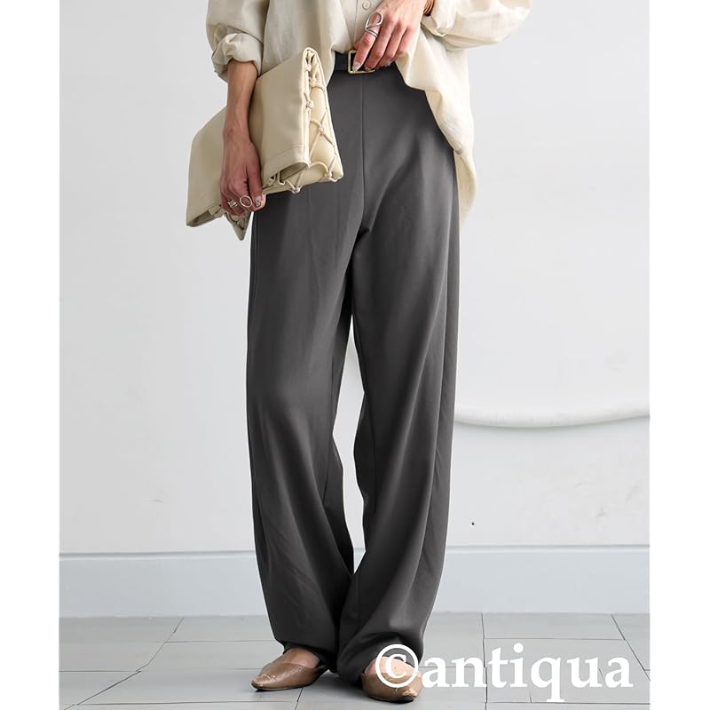 [antiqua] [Antica] tapered pants ladies YZ-00102 Medium 01 taupe