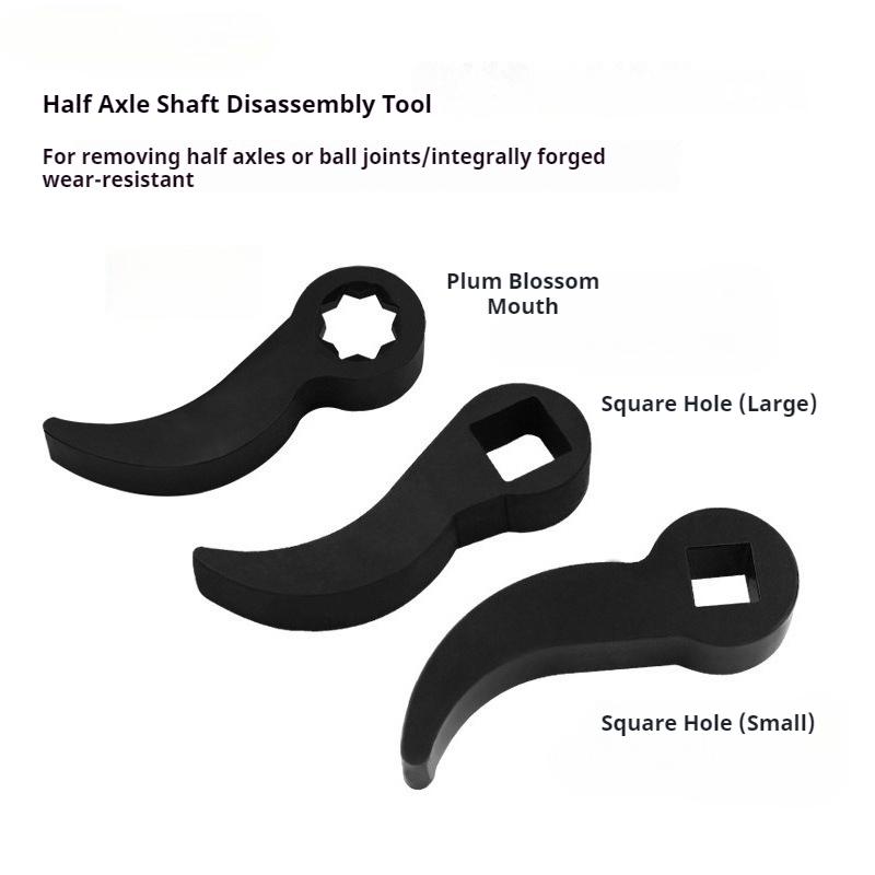 Angle Type Half Axle Disassembly Tool,Drive Pry bar Adapter used for Open-end Wrenches,Disassembling Axles Repair Tool