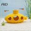 Retro Submarine Ornament 3D Printed Hollow Fish Tank Decorations, Aquarium Shrimp Hideout Breeding Ornament, Hiding Cave Shelter for Betta