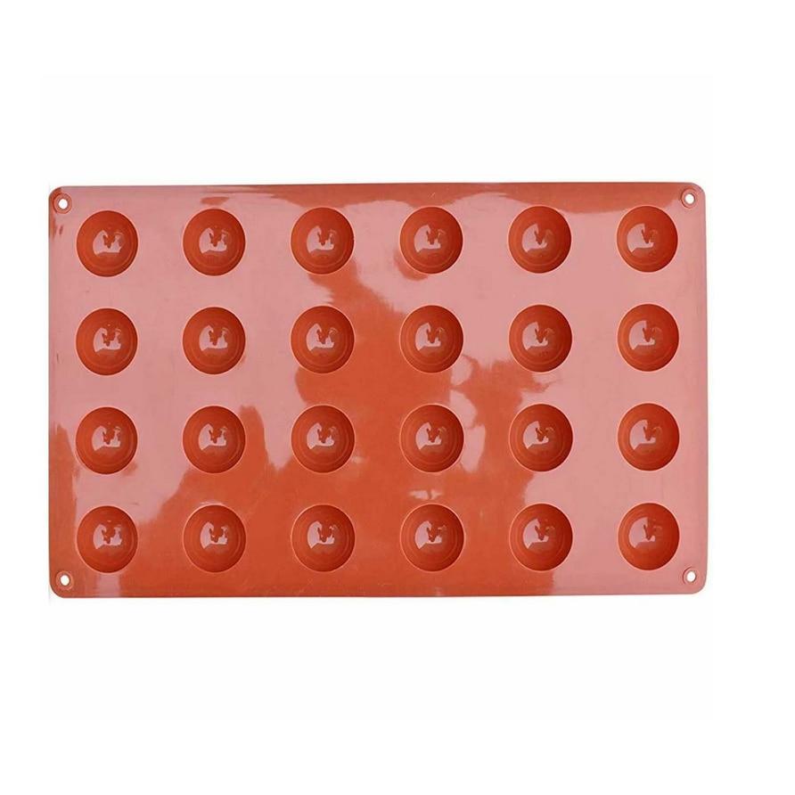 Silicone Chocolate Mold Hemisphere Baking Mold Nonstick Candy Mold 28x17cm TopBazar