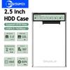Внешний корпус для HDD USB3.2 2,5 дюйма Прозрачный корпус для HDD с экраном 5 Гбит/с USB на Type-C Корпус для HDD SSD для ноутбука ПК