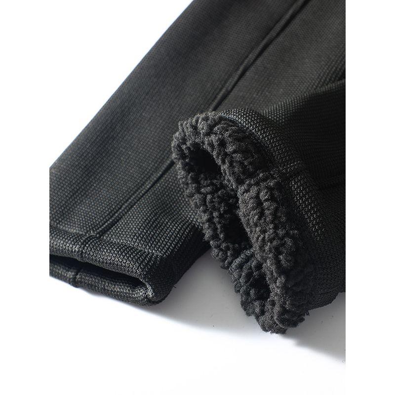 Stand-Up Collar Knitted Cardigan Jacket for Men, Autumn and Winter, Fleece-Lined, Thickened Waffle Weave Jacket, Foreign Trade Men's Casual Top